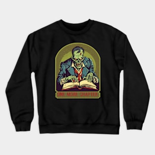 Zombie reading book Crewneck Sweatshirt